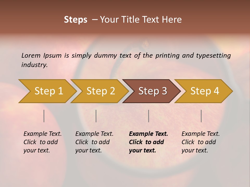 Red Apples With Magnifying Glass PowerPoint Template