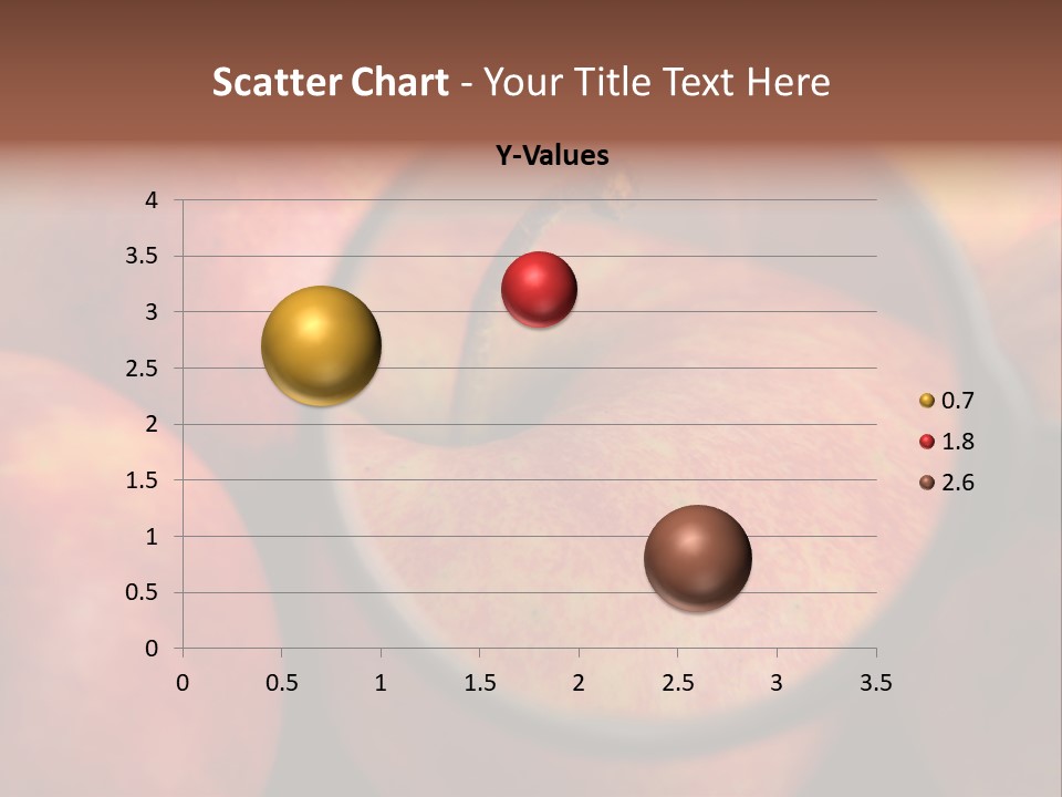Red Apples With Magnifying Glass PowerPoint Template