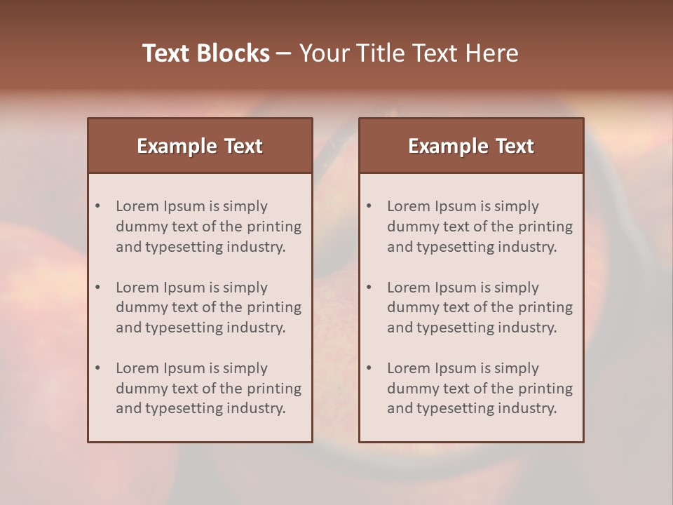 Red Apples With Magnifying Glass PowerPoint Template