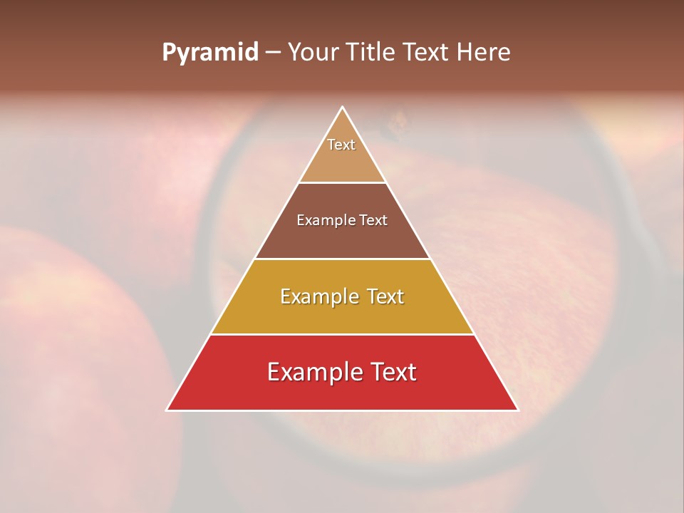 Red Apples With Magnifying Glass PowerPoint Template