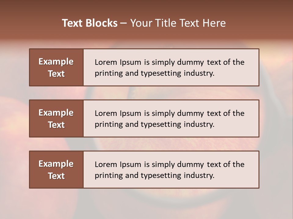 Red Apples With Magnifying Glass PowerPoint Template