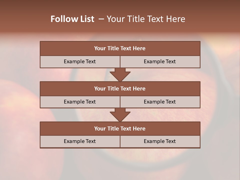 Red Apples With Magnifying Glass PowerPoint Template