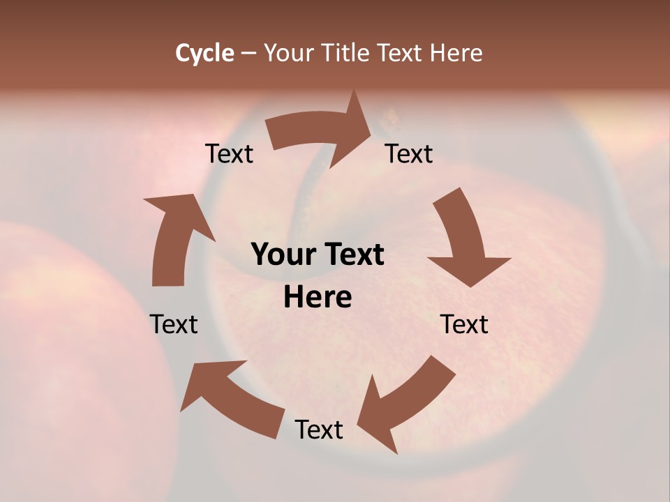 Red Apples With Magnifying Glass PowerPoint Template