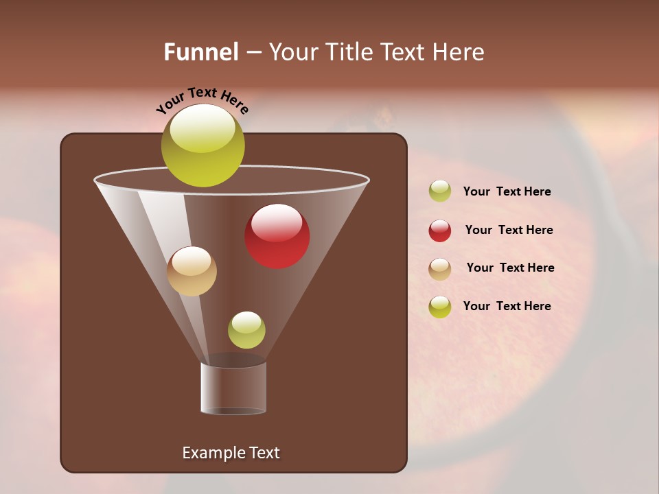 Red Apples With Magnifying Glass PowerPoint Template