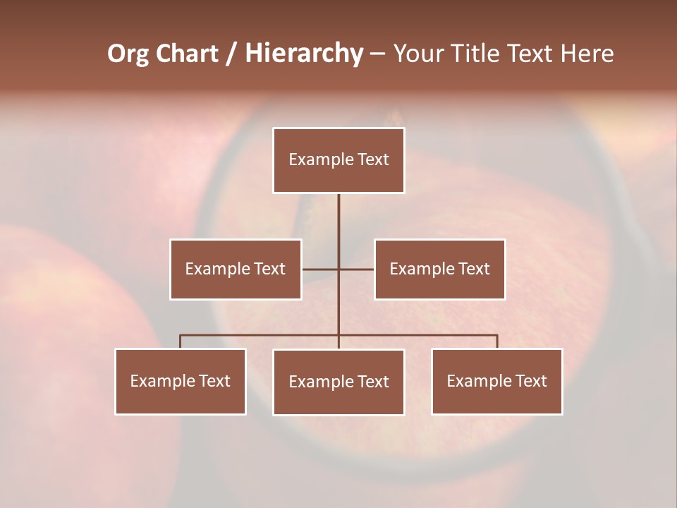 Red Apples With Magnifying Glass PowerPoint Template