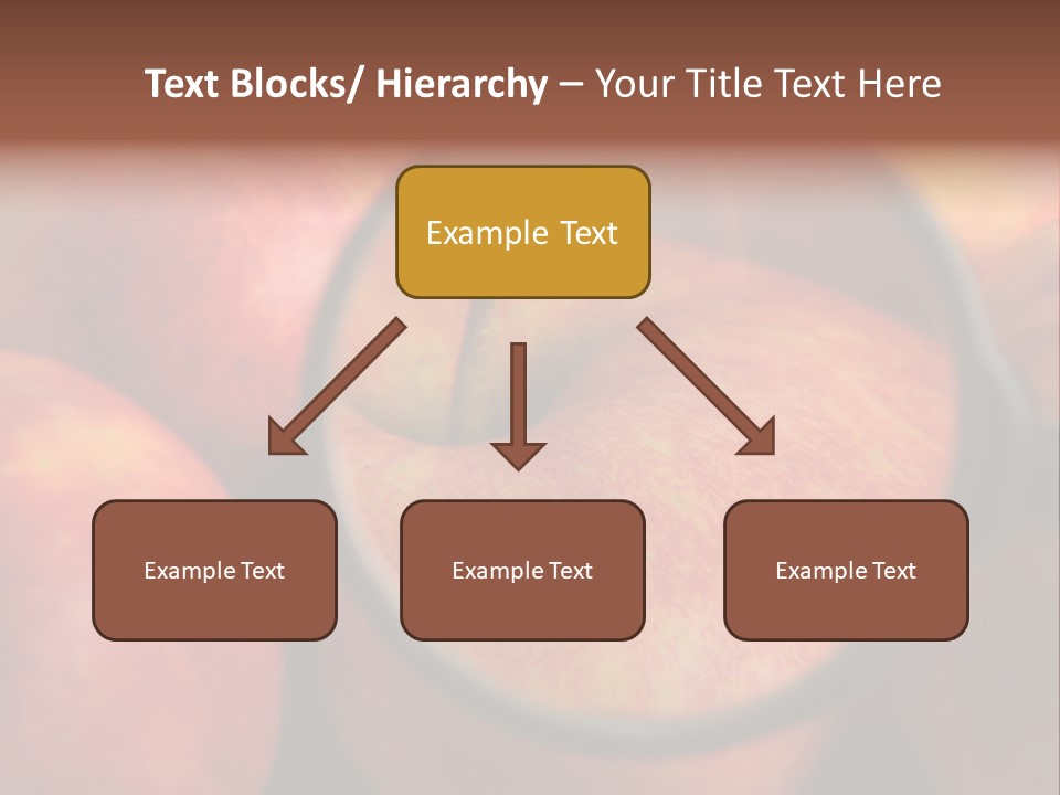 Red Apples With Magnifying Glass PowerPoint Template