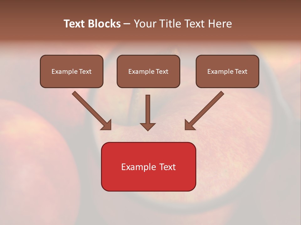 Red Apples With Magnifying Glass PowerPoint Template