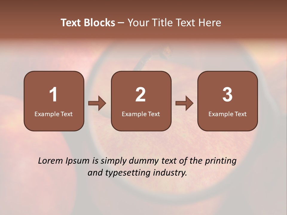 Red Apples With Magnifying Glass PowerPoint Template