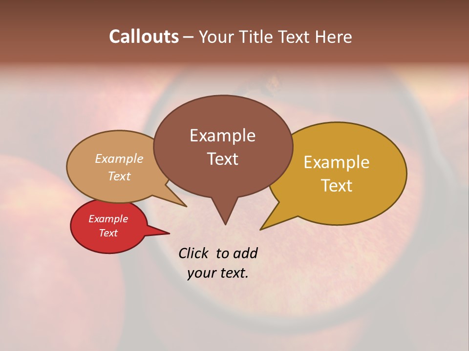 Red Apples With Magnifying Glass PowerPoint Template