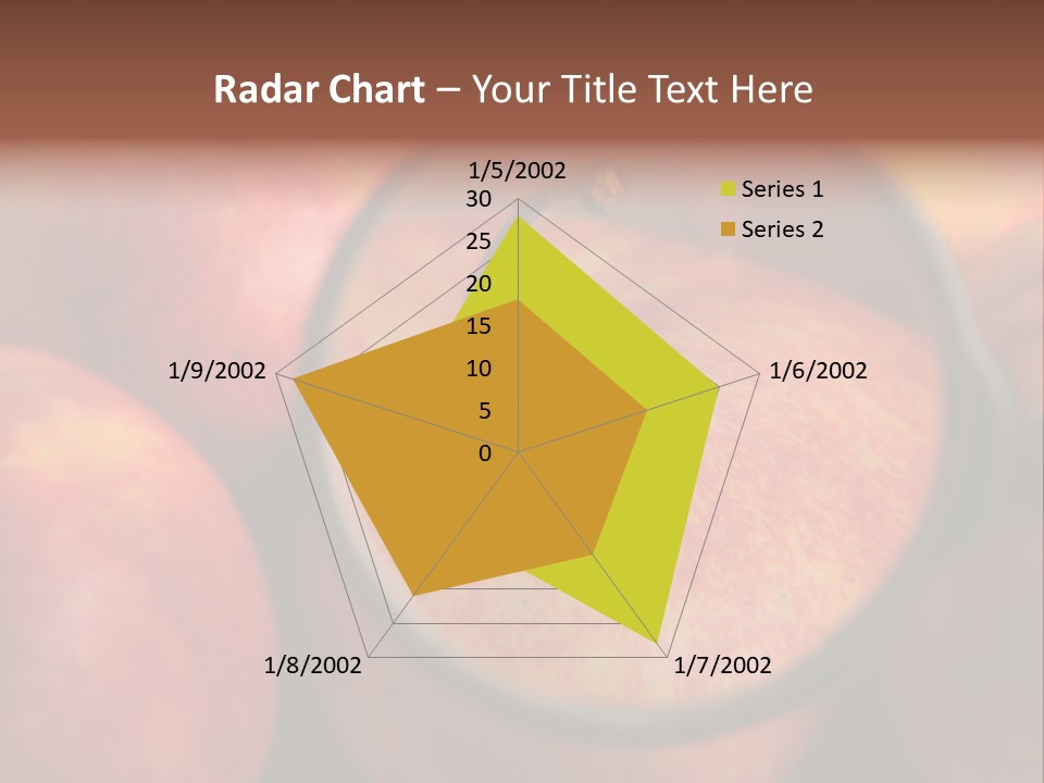 Red Apples With Magnifying Glass PowerPoint Template