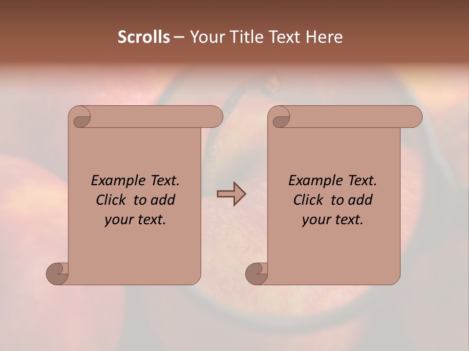 Red Apples With Magnifying Glass PowerPoint Template