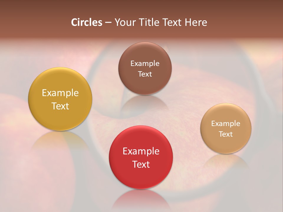 Red Apples With Magnifying Glass PowerPoint Template