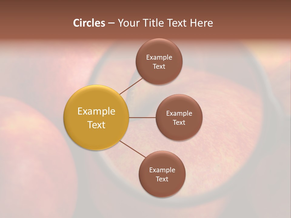 Red Apples With Magnifying Glass PowerPoint Template