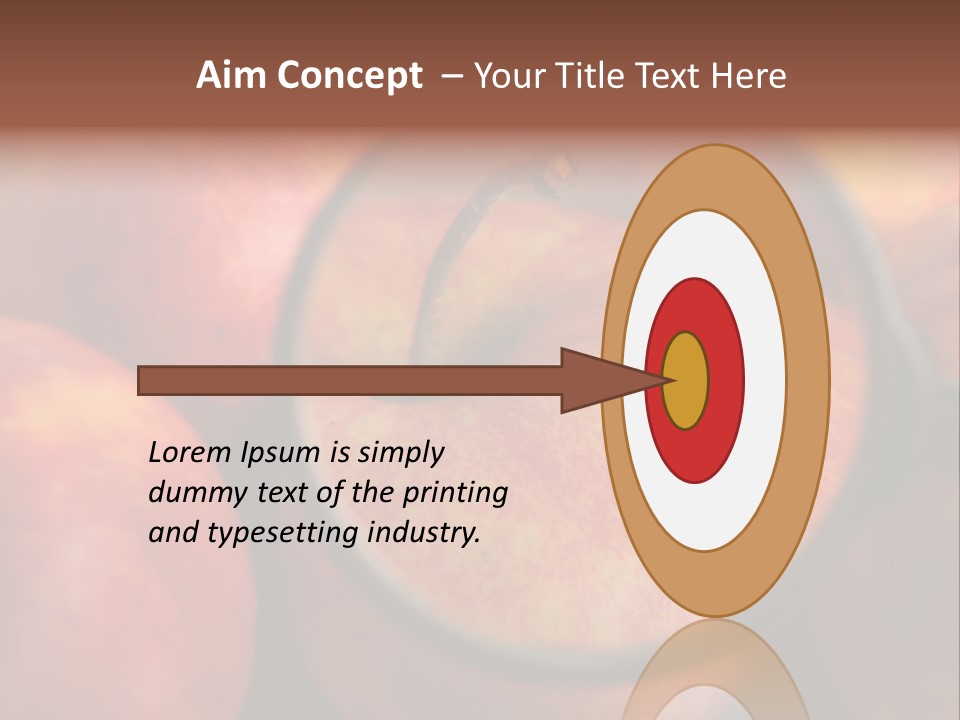 Red Apples With Magnifying Glass PowerPoint Template