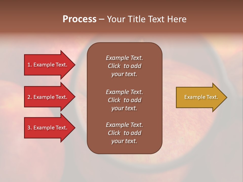 Red Apples With Magnifying Glass PowerPoint Template