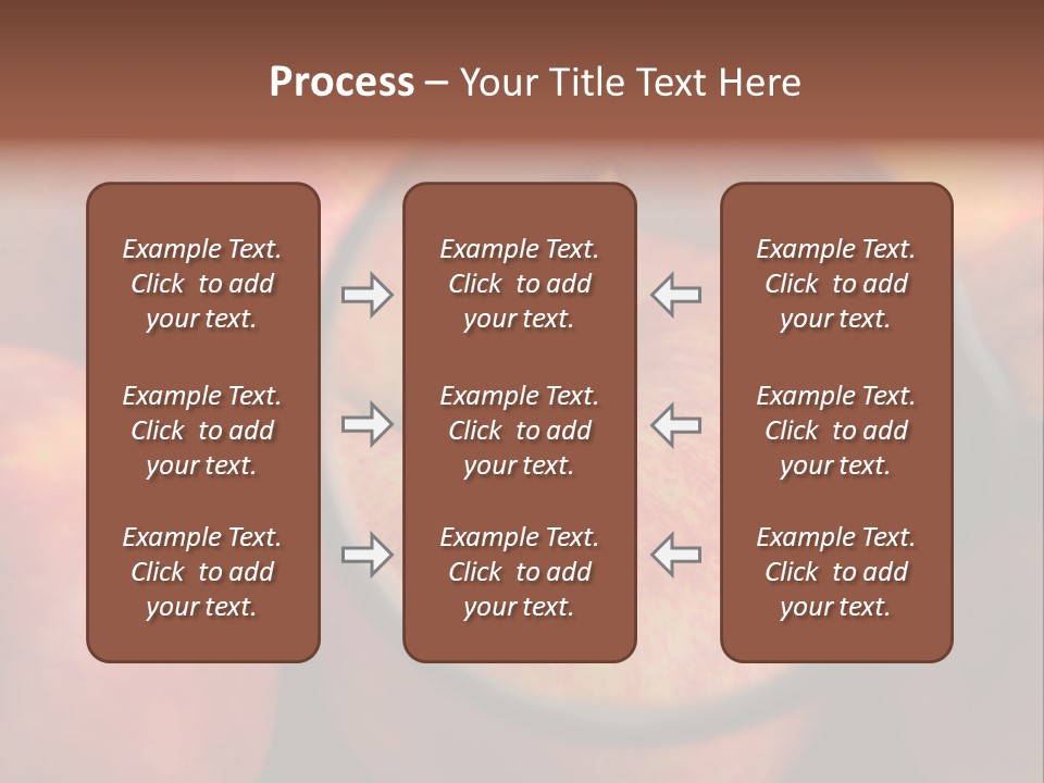 Red Apples With Magnifying Glass PowerPoint Template