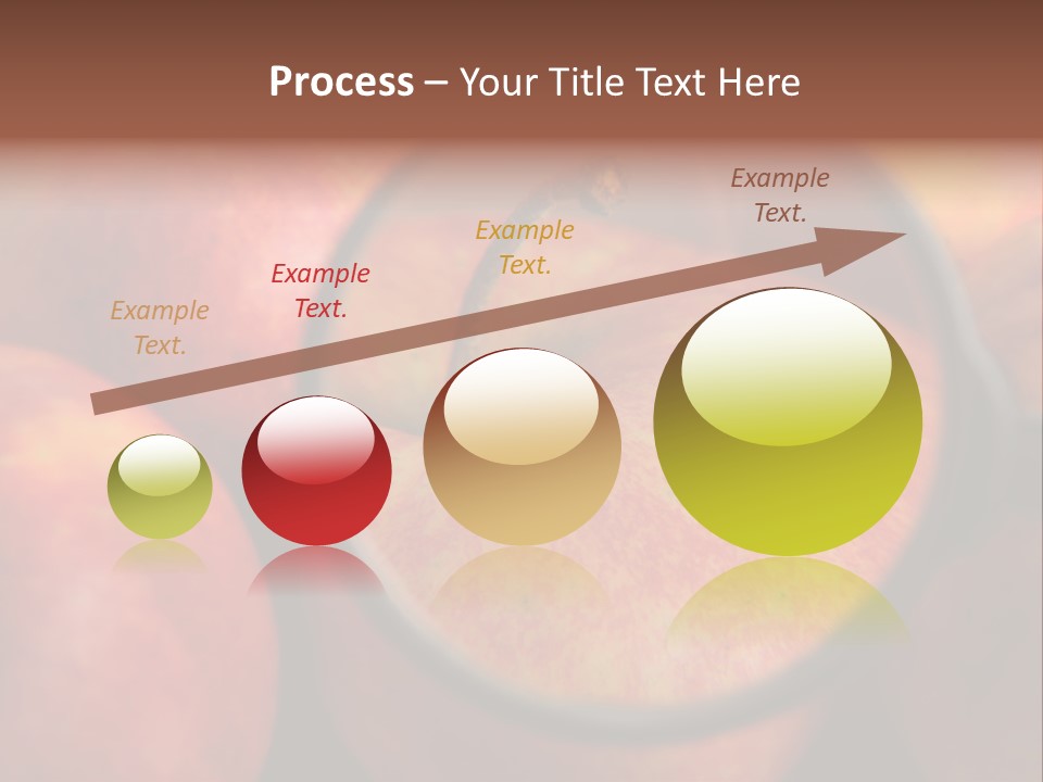 Red Apples With Magnifying Glass PowerPoint Template