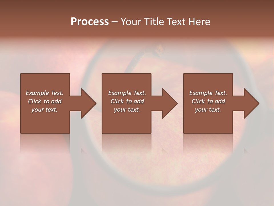 Red Apples With Magnifying Glass PowerPoint Template