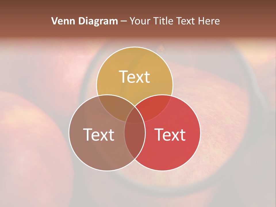 Red Apples With Magnifying Glass PowerPoint Template