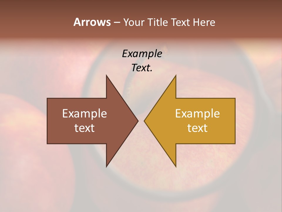 Red Apples With Magnifying Glass PowerPoint Template