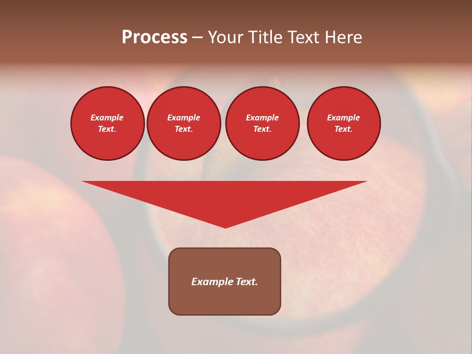 Red Apples With Magnifying Glass PowerPoint Template
