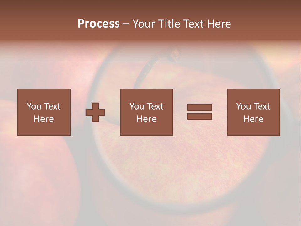 Red Apples With Magnifying Glass PowerPoint Template