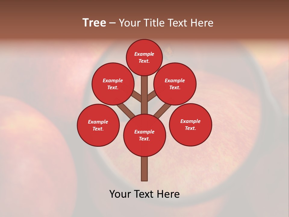 Red Apples With Magnifying Glass PowerPoint Template