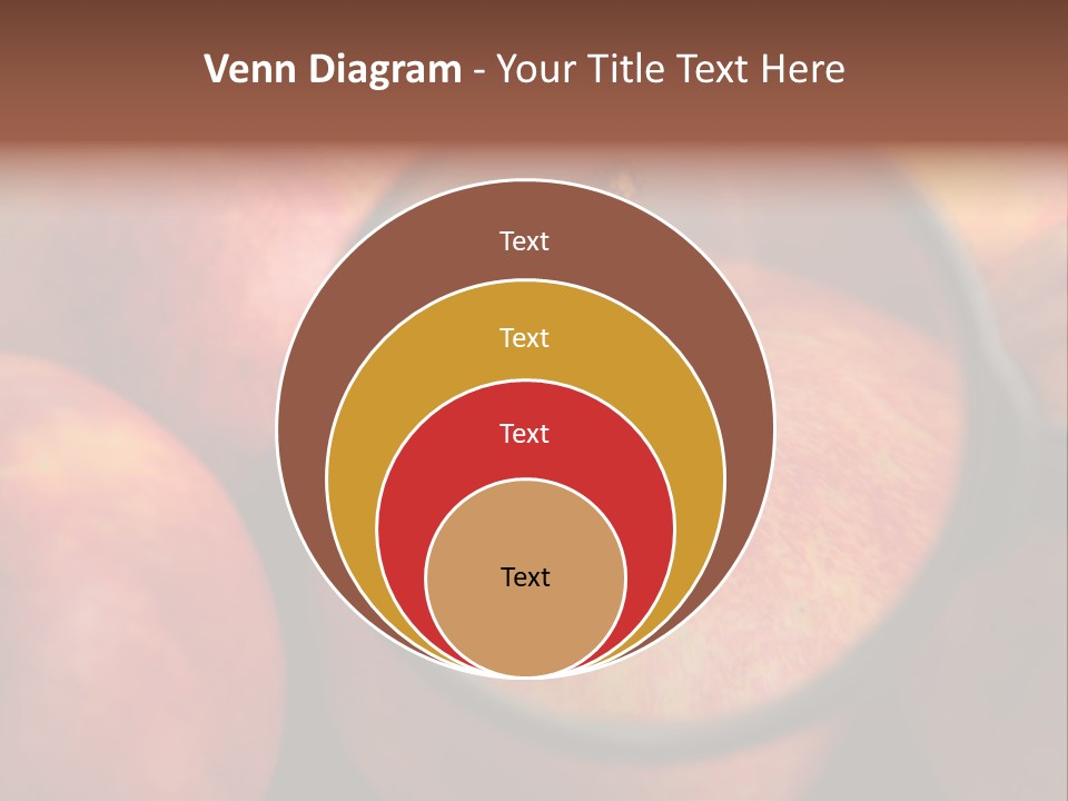 Red Apples With Magnifying Glass PowerPoint Template