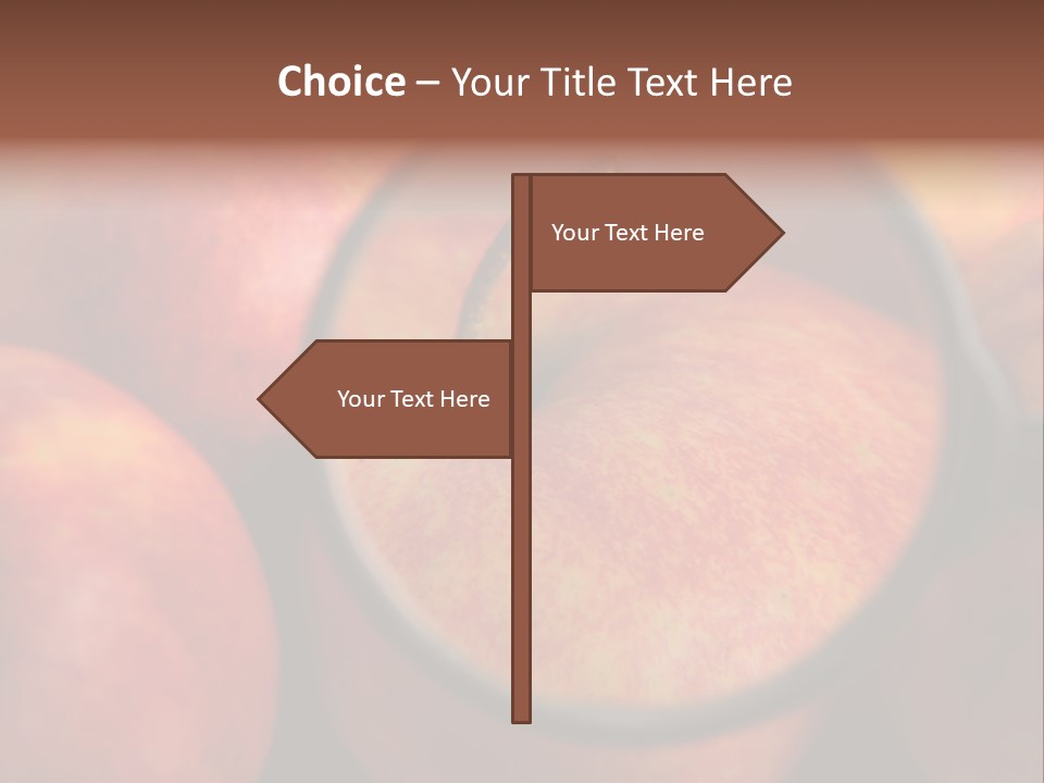 Red Apples With Magnifying Glass PowerPoint Template