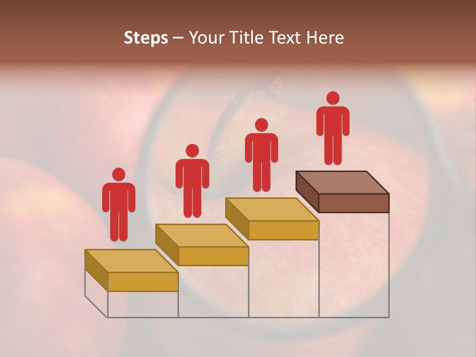 Red Apples With Magnifying Glass PowerPoint Template