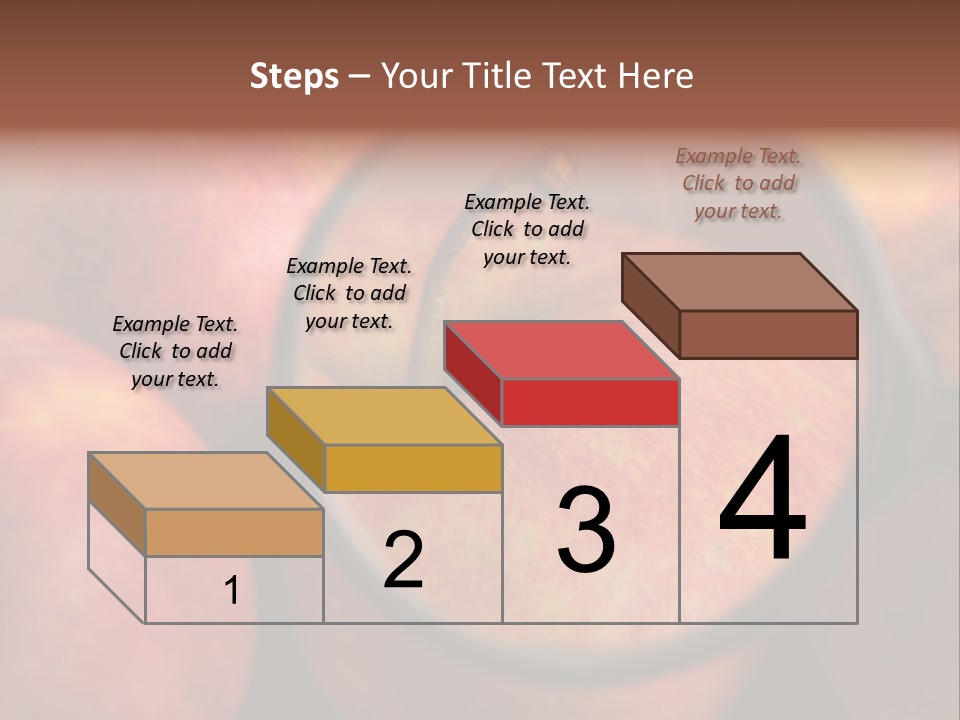 Red Apples With Magnifying Glass PowerPoint Template
