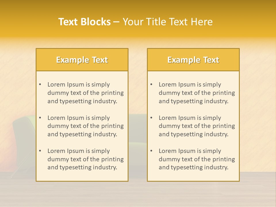 Modern Purple Sofa With Calla Lily PowerPoint Template