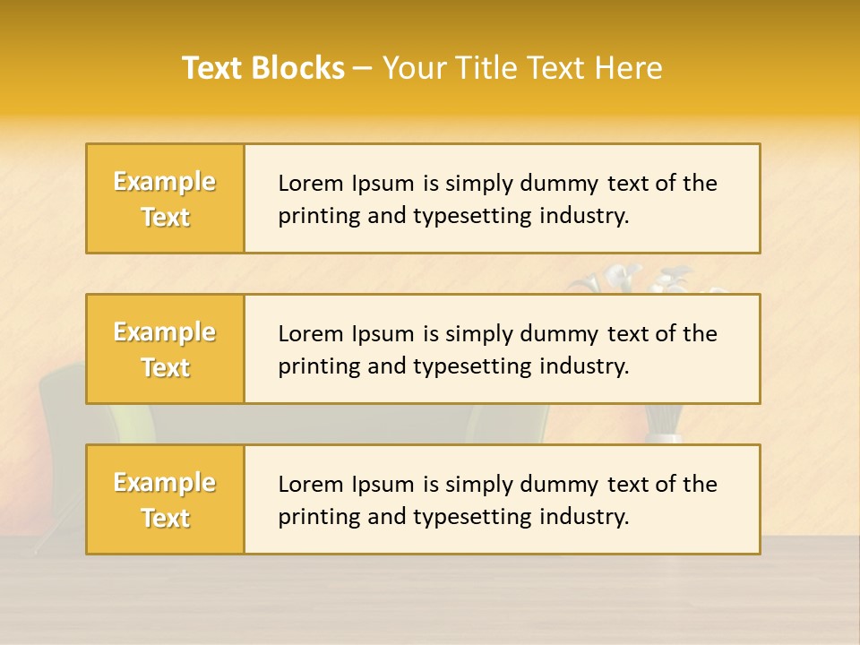 Modern Purple Sofa With Calla Lily PowerPoint Template
