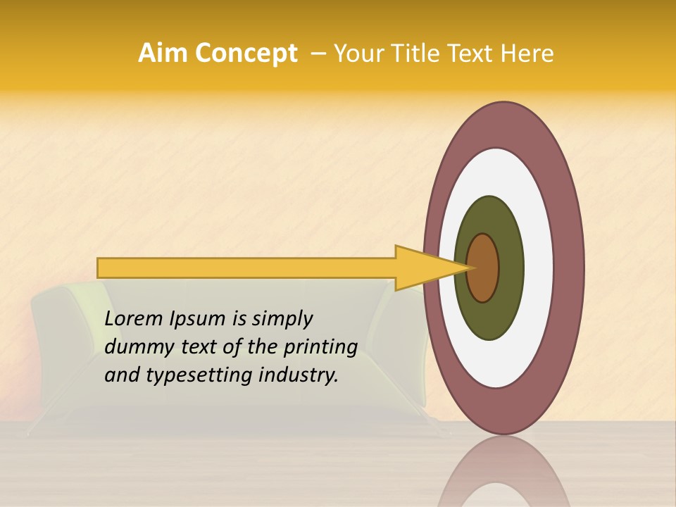 Modern Purple Sofa With Calla Lily PowerPoint Template