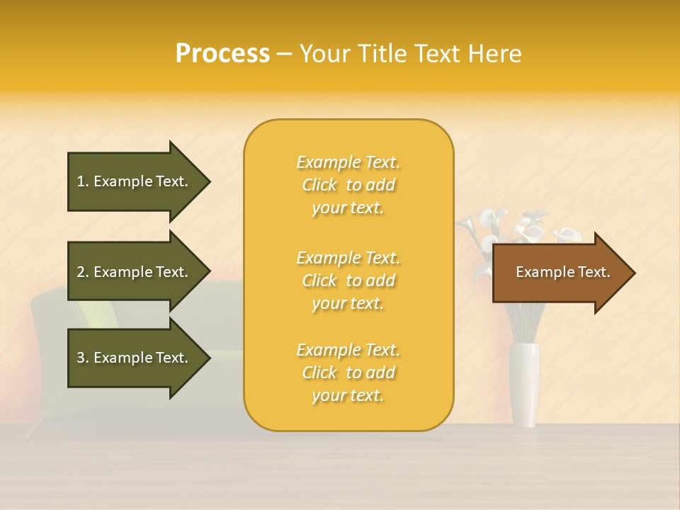 Modern Purple Sofa With Calla Lily PowerPoint Template