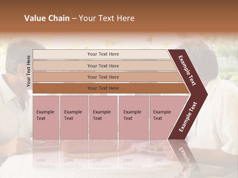 Friends Eating An Al Fresco Lunch PowerPoint Template