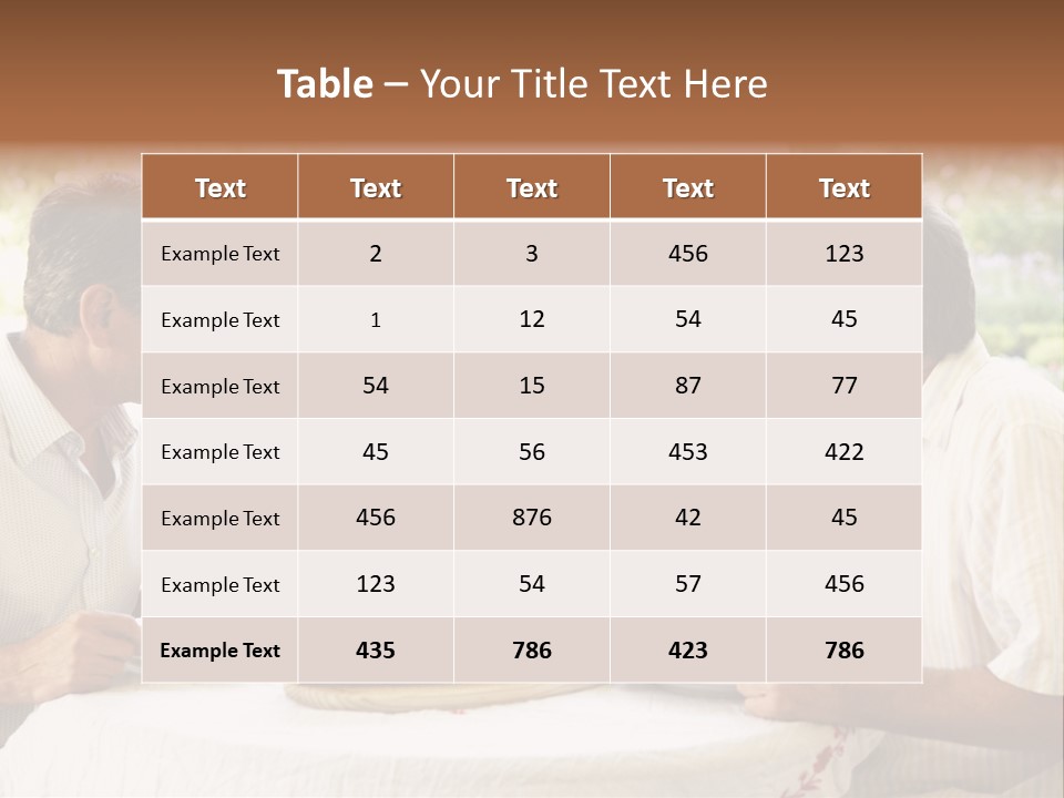 Friends Eating An Al Fresco Lunch PowerPoint Template