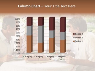 Friends Eating An Al Fresco Lunch PowerPoint Template