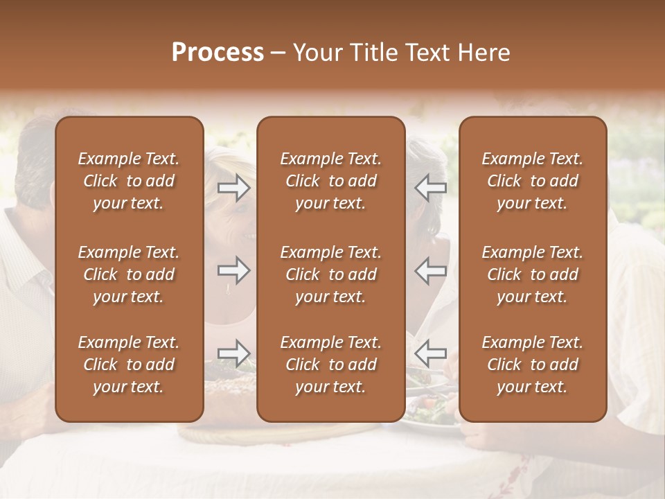 Friends Eating An Al Fresco Lunch PowerPoint Template
