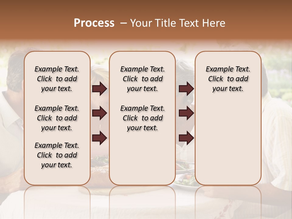 Friends Eating An Al Fresco Lunch PowerPoint Template