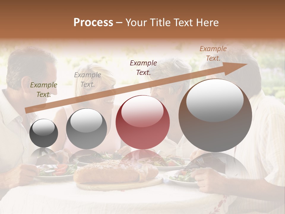 Friends Eating An Al Fresco Lunch PowerPoint Template