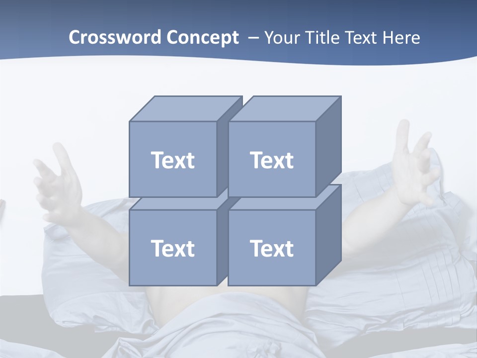 Handsome Man In A Bed On Isolated Background PowerPoint Template