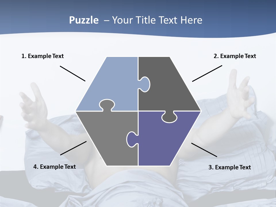 Handsome Man In A Bed On Isolated Background PowerPoint Template