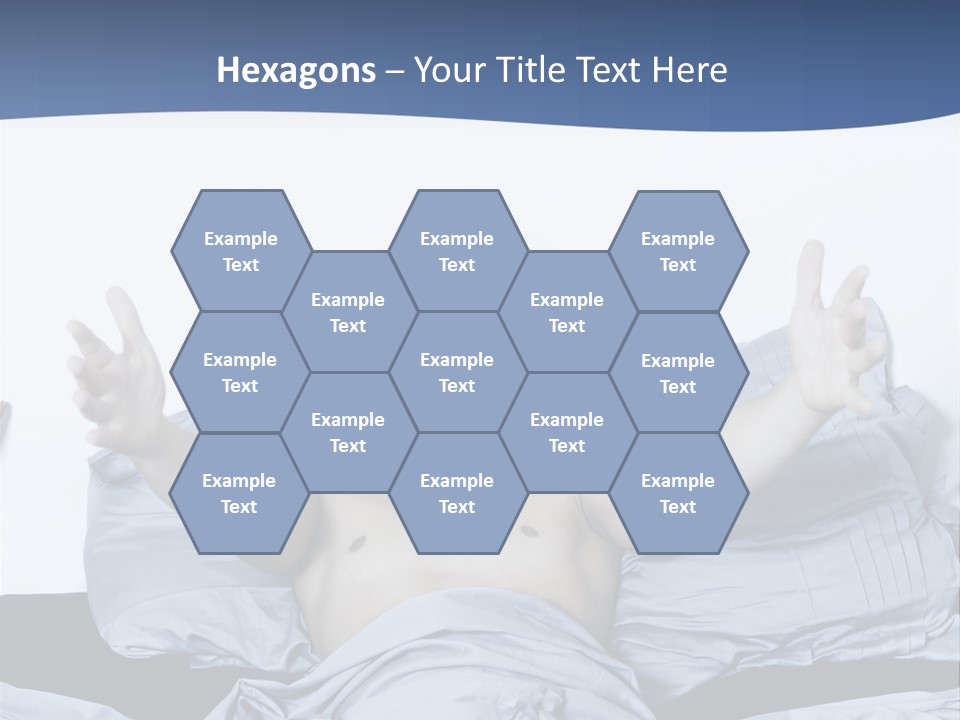 Handsome Man In A Bed On Isolated Background PowerPoint Template