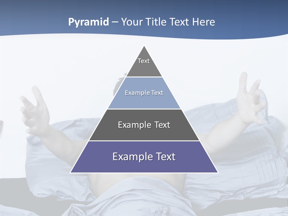 Handsome Man In A Bed On Isolated Background PowerPoint Template