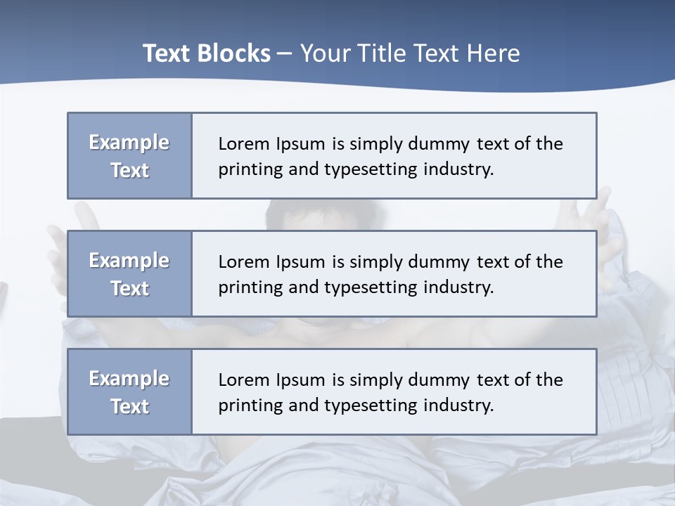 Handsome Man In A Bed On Isolated Background PowerPoint Template