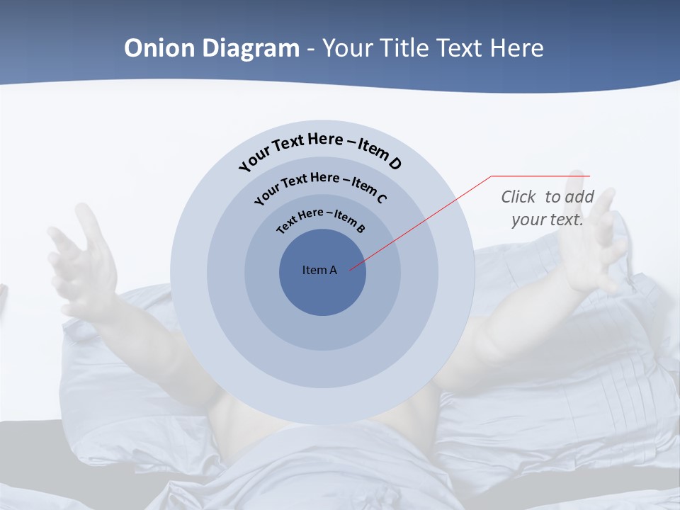 Handsome Man In A Bed On Isolated Background PowerPoint Template