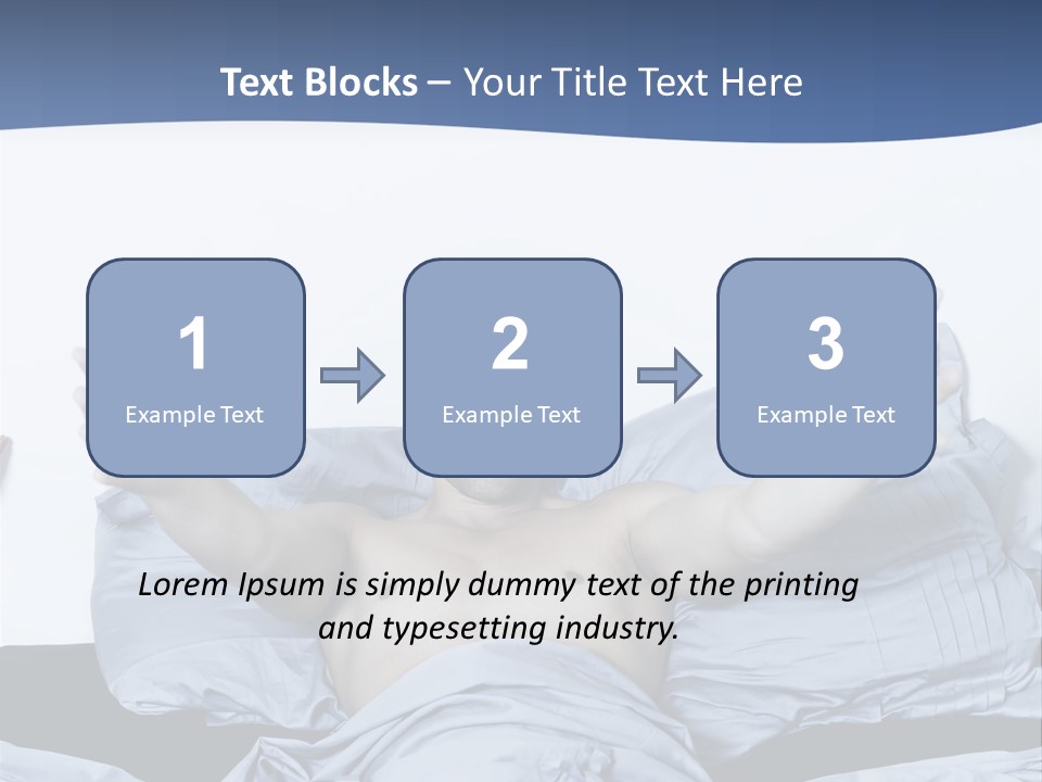 Handsome Man In A Bed On Isolated Background PowerPoint Template