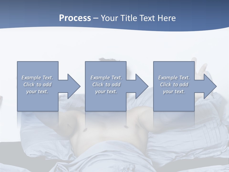 Handsome Man In A Bed On Isolated Background PowerPoint Template