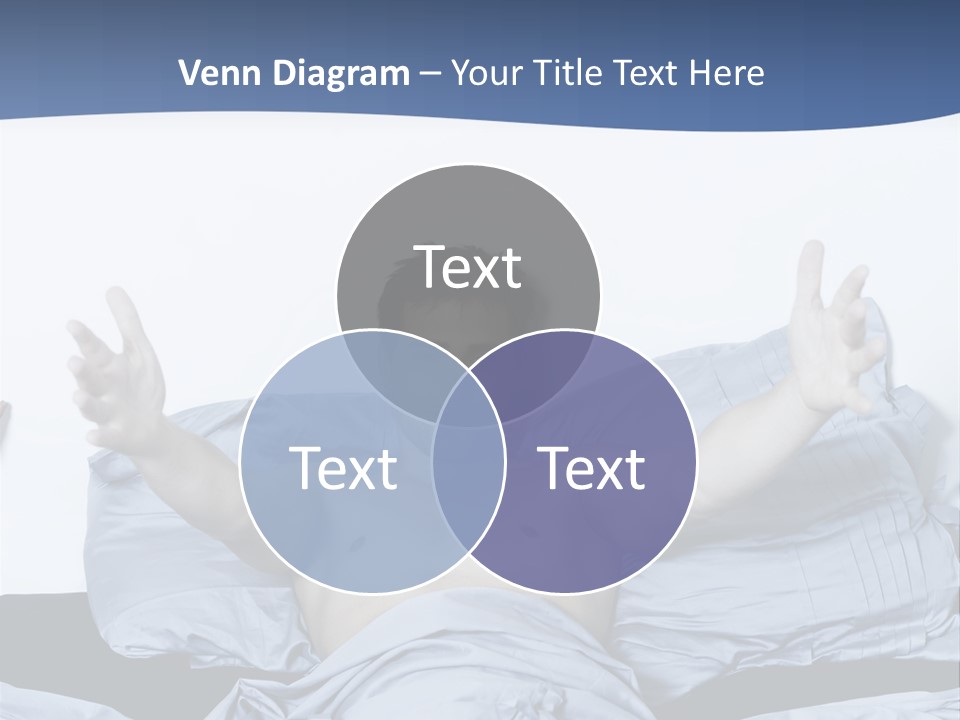 Handsome Man In A Bed On Isolated Background PowerPoint Template